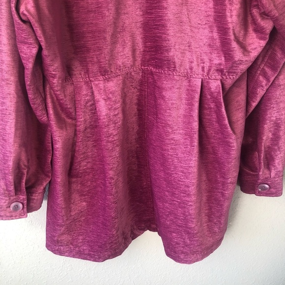 Soft Surroundings Fiona Tunic Top Size Large Pink Longline Velvet A-Line Peplum - Picture 9 of 11
